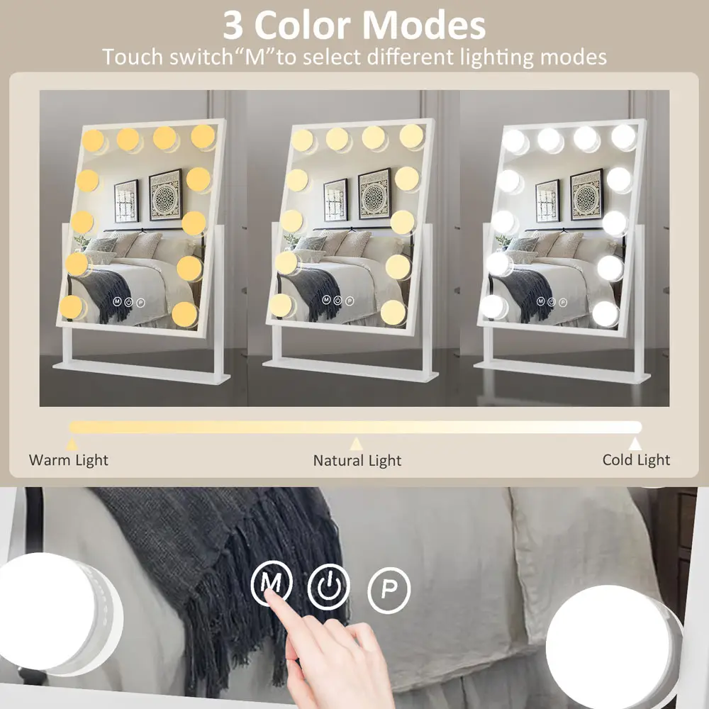 Specchio da bagno a LED dimmerabile, specchio da trucco a LED all'ingrosso - BWN Lighting 5