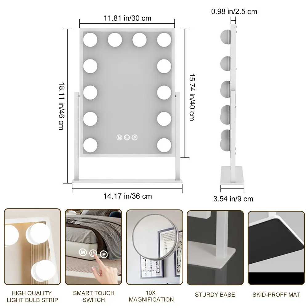 Specchio da bagno a LED dimmerabile, specchio da trucco a LED all'ingrosso - BWN Lighting 8