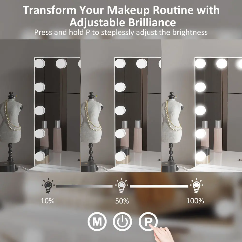 La migliore azienda produttrice di specchi da trucco con illuminazione dimmerabile. 5