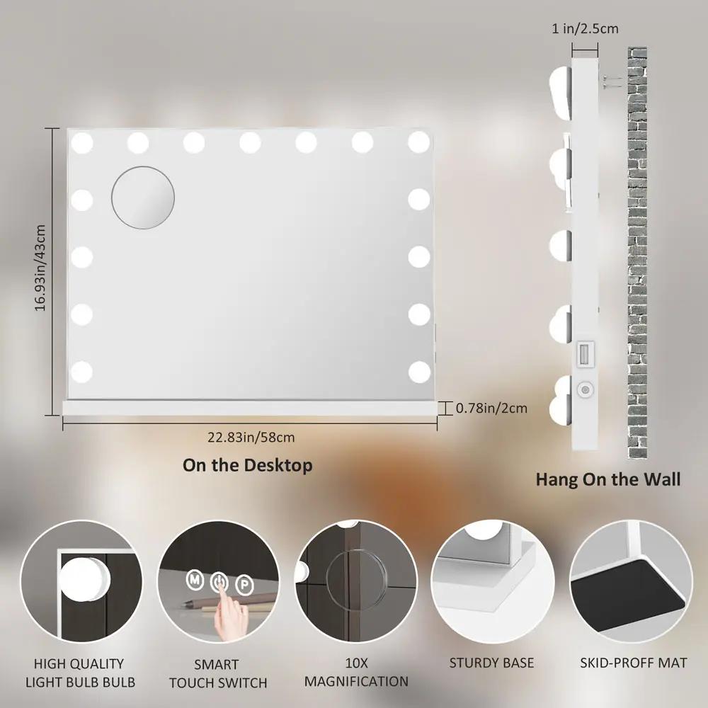 La migliore azienda produttrice di specchi da trucco con illuminazione dimmerabile. 6