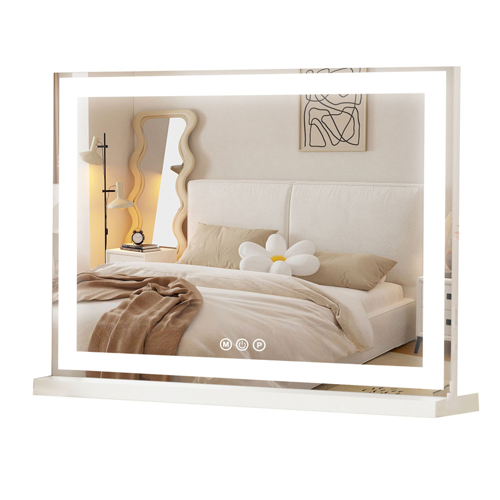 quadratischer LED-Kosmetikspiegel mit Memory-Funktion, Schminktisch, Verwendung BWLLNI 1