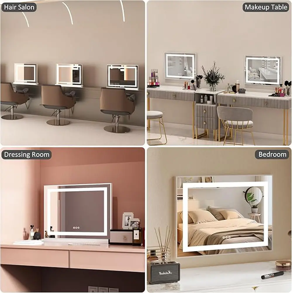 Specchio da bagno a LED retroilluminato dimmerabile, fabbrica di specchi da bagno 9