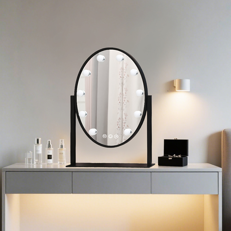 Miroir de courtoisie avec ampoules LED Convient pour coiffeuse Outils de maquillage acheter BWLLNI 2