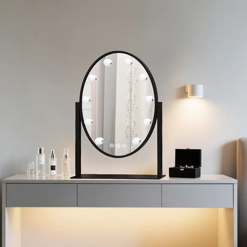 Specchio rotondo per il trucco con luci a LED di BWN Lighting 2