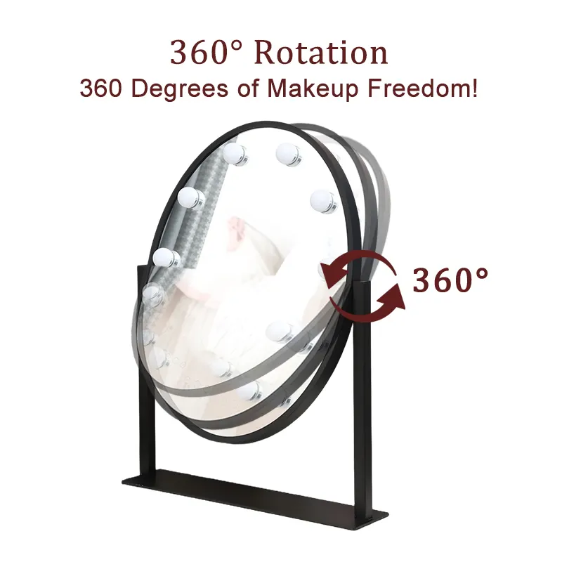 Specchio rotondo per il trucco con luci a LED di BWN Lighting 8