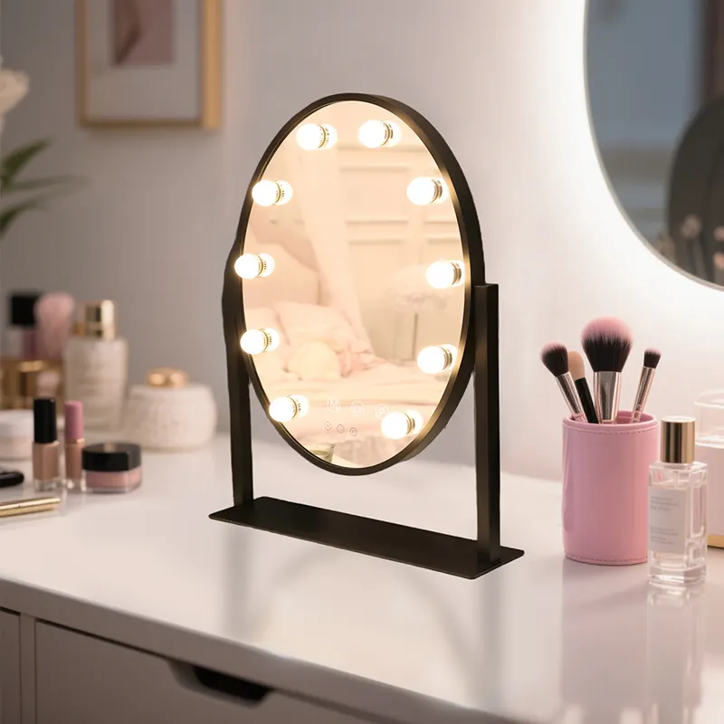 Specchio rotondo per il trucco con luci a LED di BWN Lighting 4