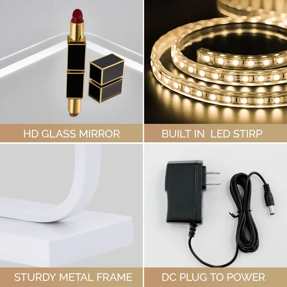 Specchio rotondo Smart LED per bagno, specchio da bagno, fabbrica 11