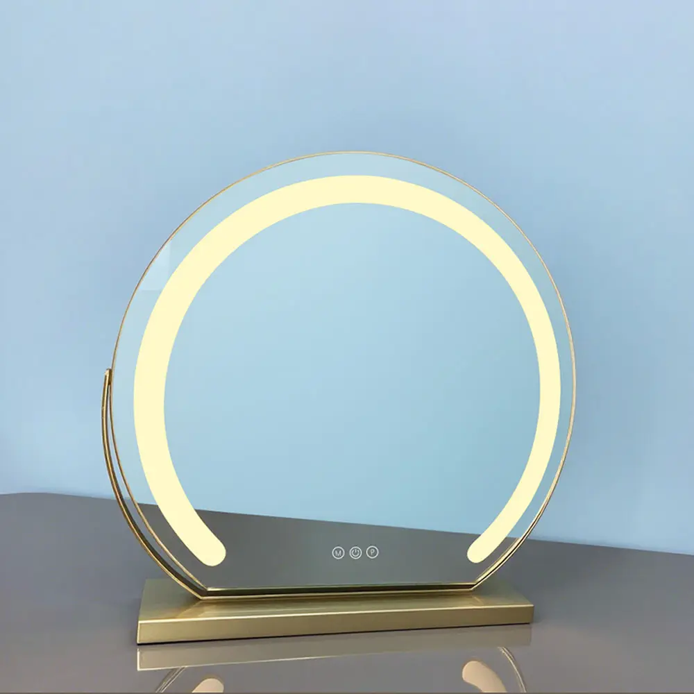 Specchio rotondo per il trucco Specchio rotondo da trucco con luci Fornitore 10