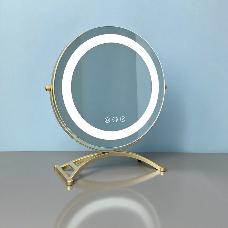 runder Schminkspiegel mit LED-Leuchten, weiches Licht, Beauty-Marke BWLLNI 6