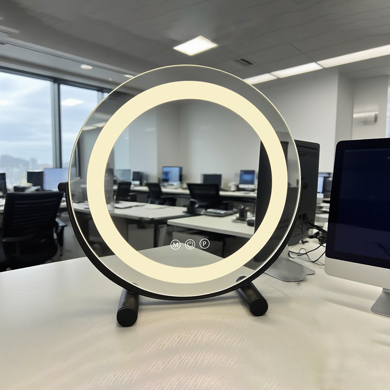 Atacado personalizado de espelhos de maquiagem redondos de LED de alta qualidade com suporte OEM ODM BWN 9