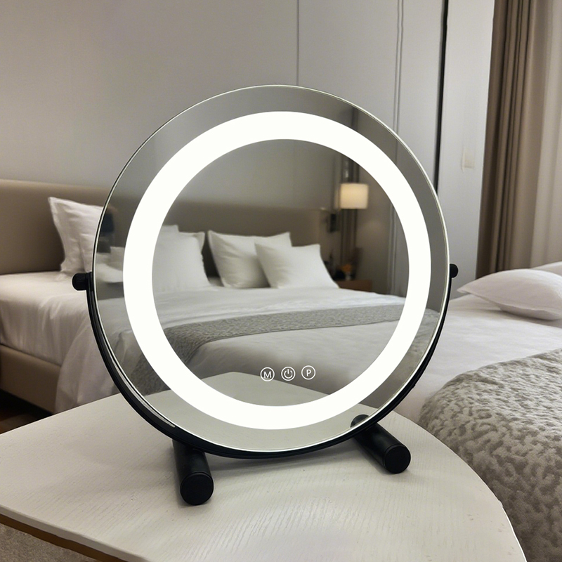 Atacado personalizado de espelhos de maquiagem redondos de LED de alta qualidade com suporte OEM ODM BWN 11