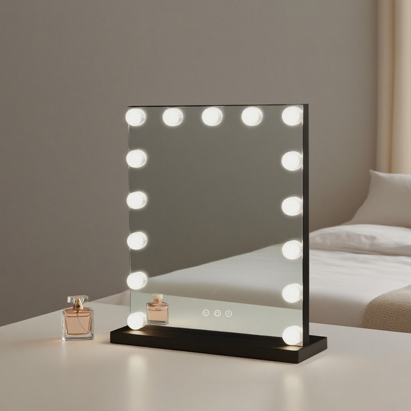 Specchio per il trucco Hollywood con lampadina adatto per saloni di bellezza in diretta streaming BWLLNI 3