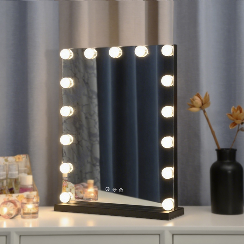 Specchio per il trucco Hollywood con lampadina adatto per saloni di bellezza in diretta streaming BWLLNI 5