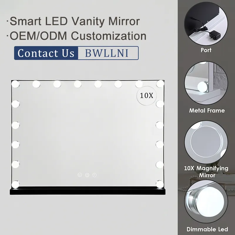 Specchio da bagno retroilluminato dimmerabile, specchio LED intelligente all'ingrosso - BWN Lighting 8