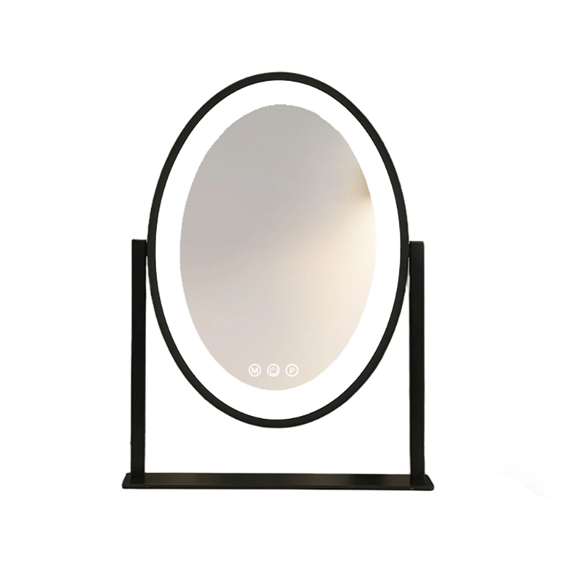 LED Oval Vanity Mirror with Three Color Adjustable Brightness for Dressers BWN 1