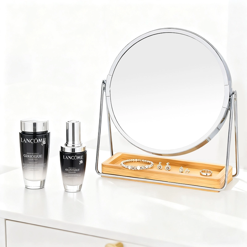 Customized desktop beauty double-sided mirror with base storage BWLLNI 1