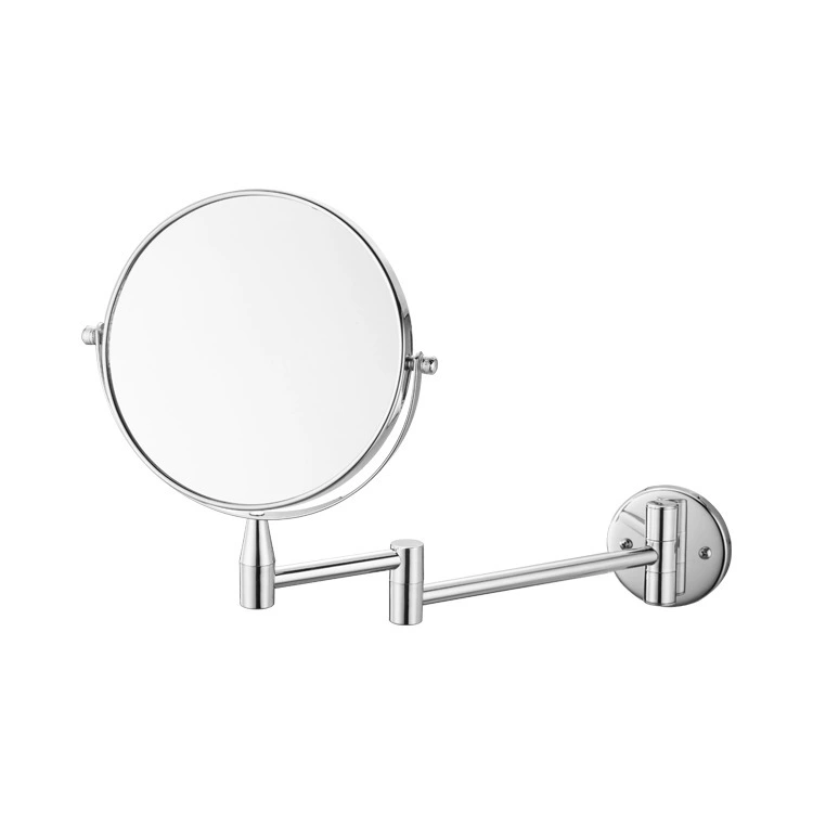 Hotel bathroom double sided round makeup mirror folding wall mounted BWLLNI 1