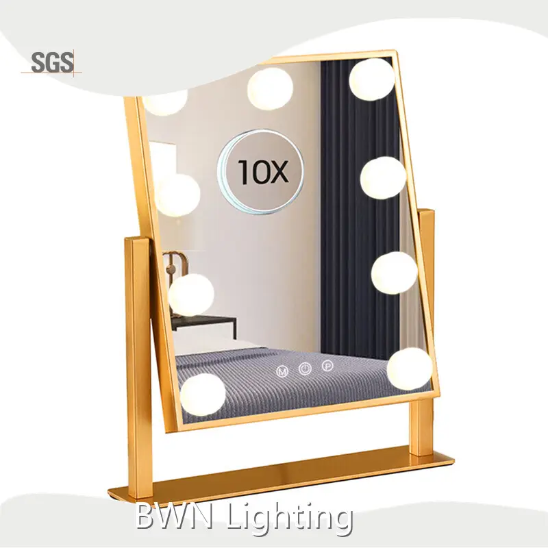 Specchio per il trucco quadrato illuminato di BWN Lighting 1