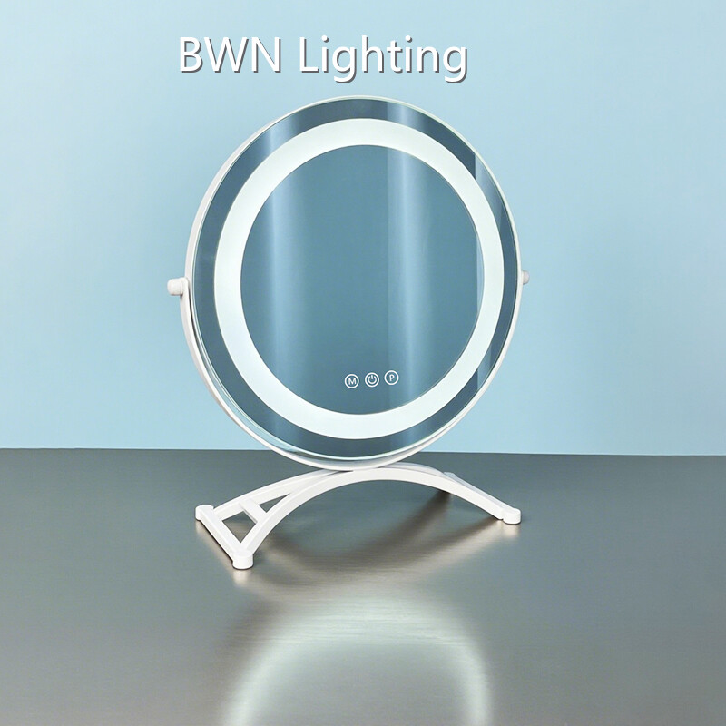 BWN Lighting Espejo redondo estilo Hollywood con luces 1