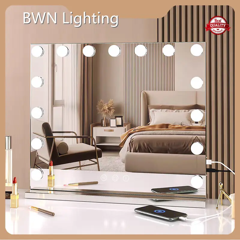 Specchio quadrato illuminato, specchio LED intelligente all'ingrosso - BWN Lighting 1