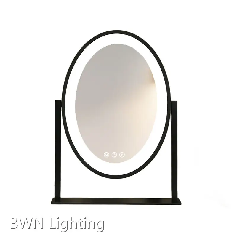 Specchio rotondo per il trucco Specchio rotondo per il trucco con luci a LED Fabbrica 1