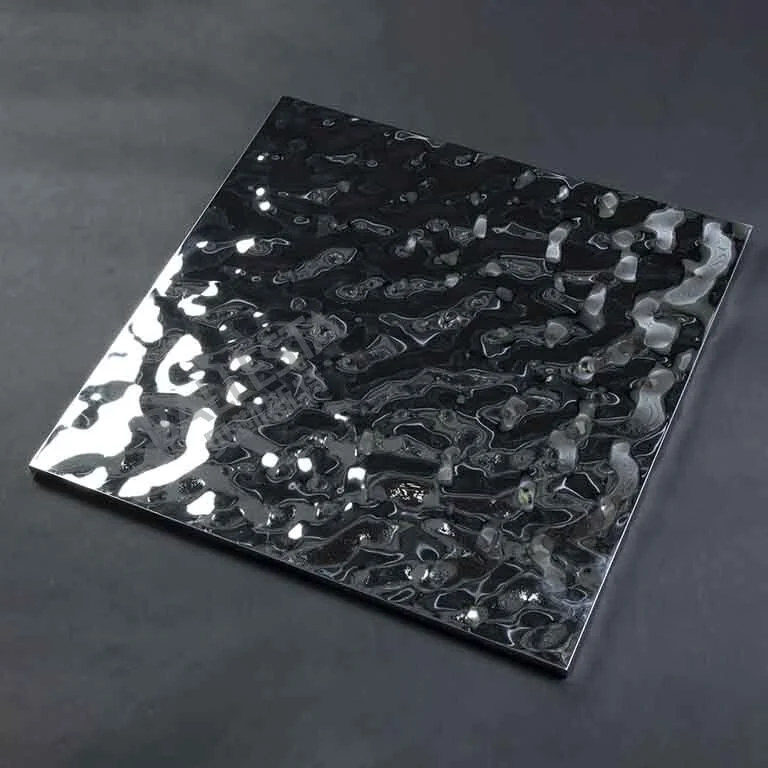 Ballesta® Mirror finished Water Wave Textured Stainless Steel Ceiling system 1