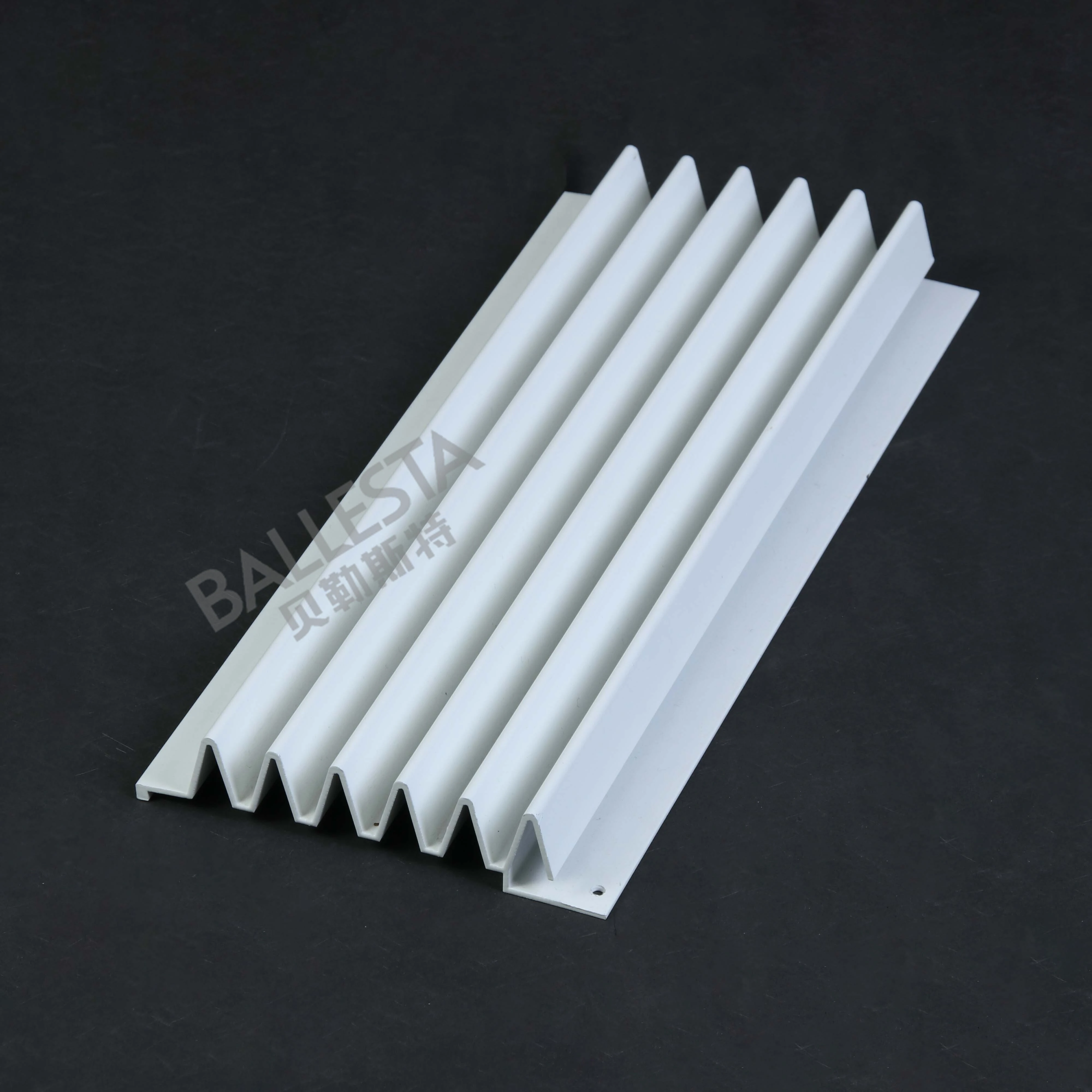 Ballesta® extruded or bent aluminum or stainless steel corrugated panel system 1