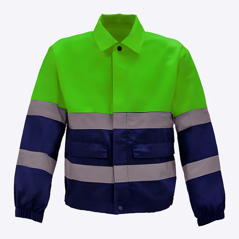Highly reflective colorblocked work safety High Vis Polo 1