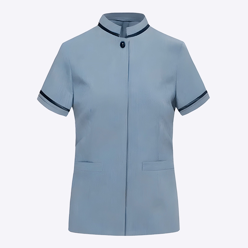 Stand-up collar short-sleeved waiter uniform 1