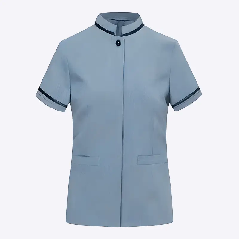 立領短袖服務生製服 1