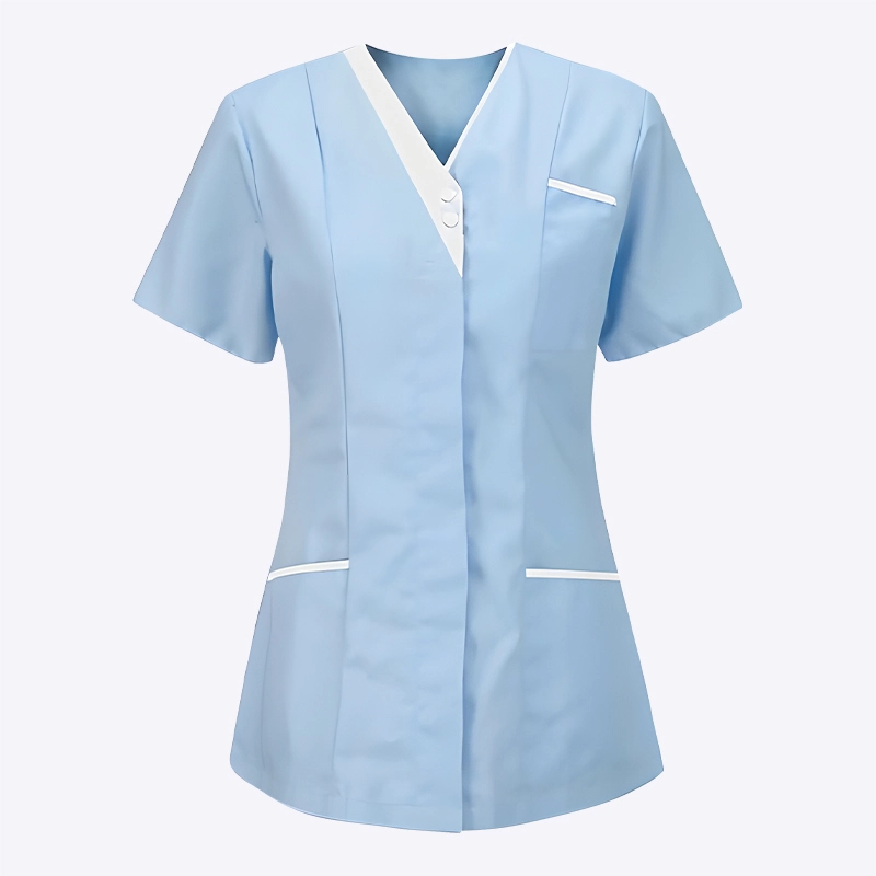 High-quality nurses V-neck hospital short-sleeved overalls brand direct supply 1