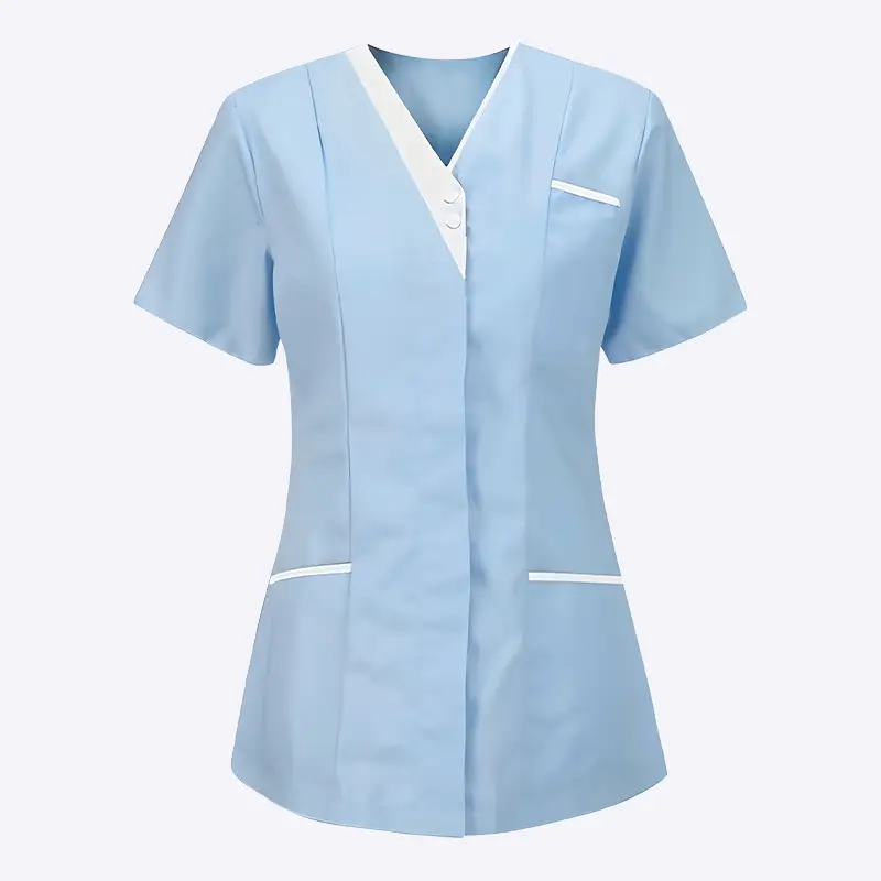High-quality nurses V-neck hospital short-sleeved overalls brand direct supply 1