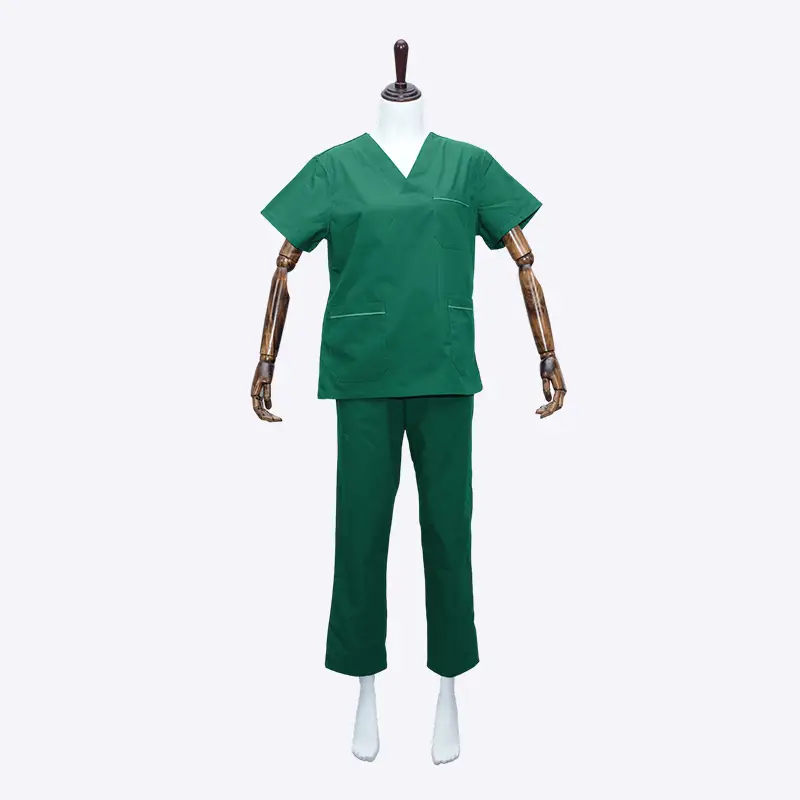 Customizable Multi-Pocket V-Neck Professional Hospital Scrubs uniform Set 1