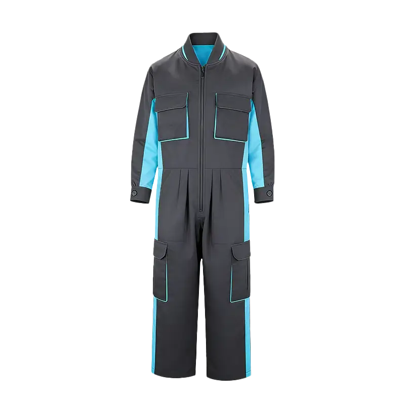 Multi-Functional Color-Blocked Comfortable Professional Protective Coveralls 1