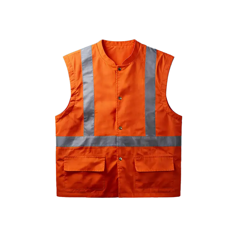 Hochsichtbare, reflektierende Sicherheitsweste mit mehreren Taschen 1