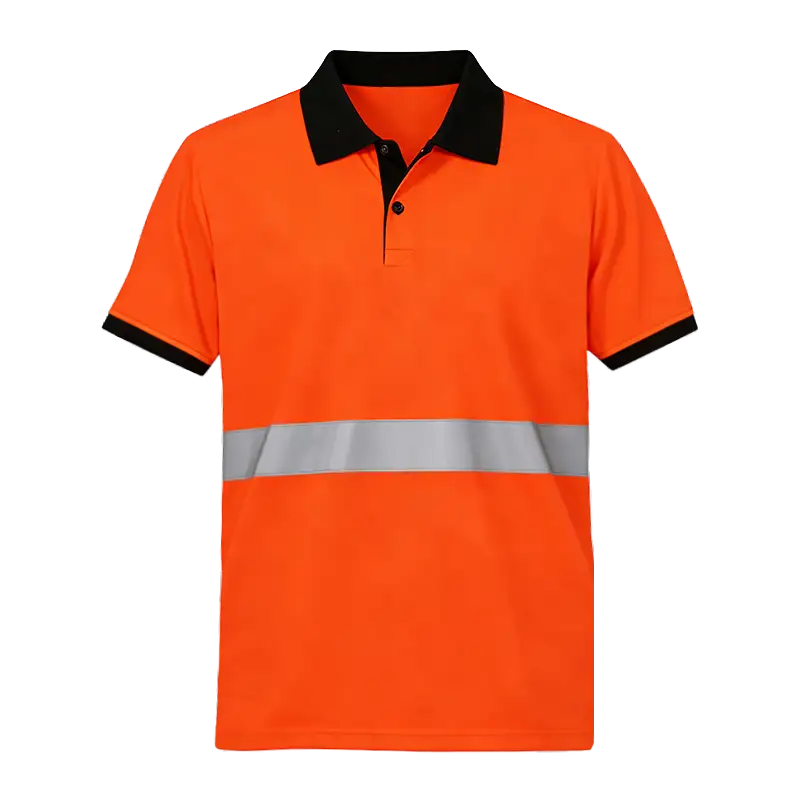 Hochsichtbares, hochreflektierendes Sicherheitspoloshirt für Nachtarbeiten 1