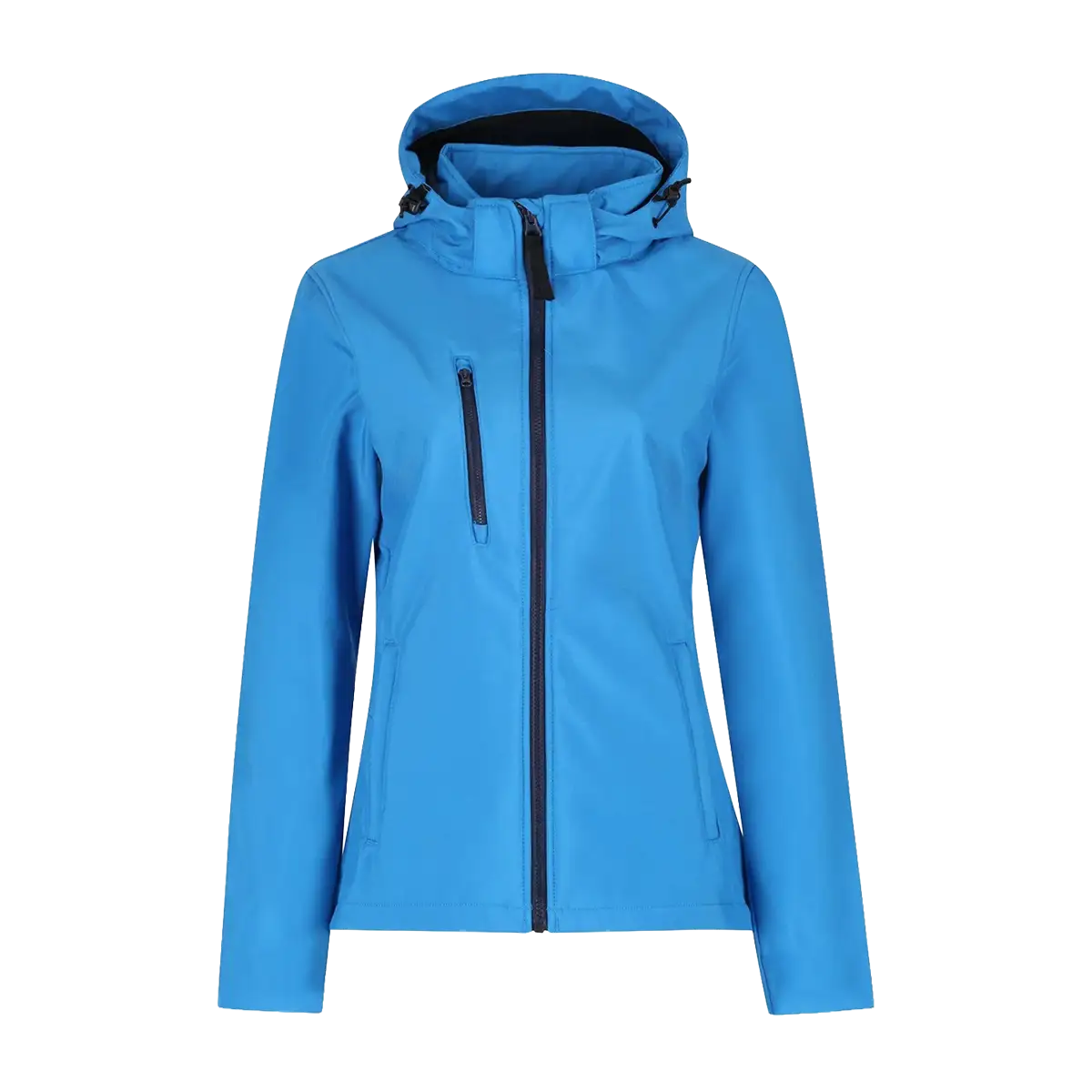 Jaqueta de segurança feminina para trabalho em equipe, com capuz, impermeável e à prova de vento. 1