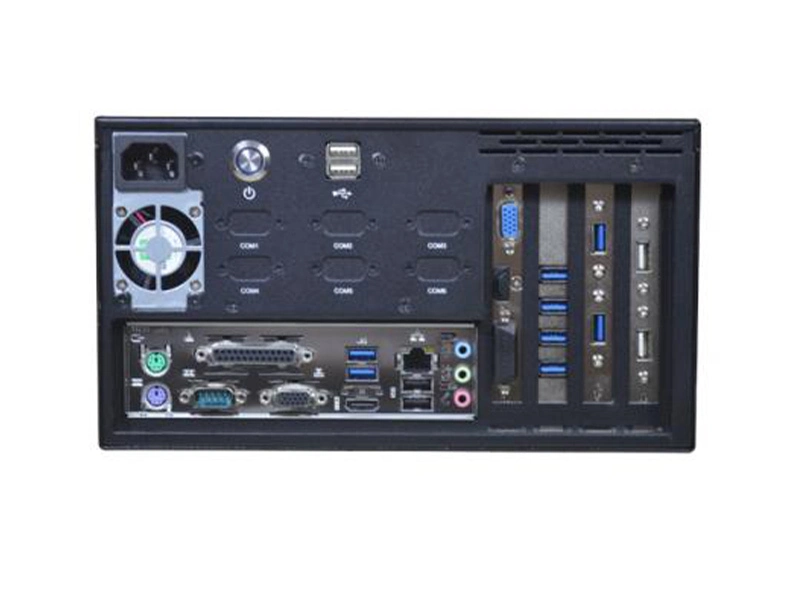 Kleiner schwarzer Industriecomputer im klassischen Gehäuse 1