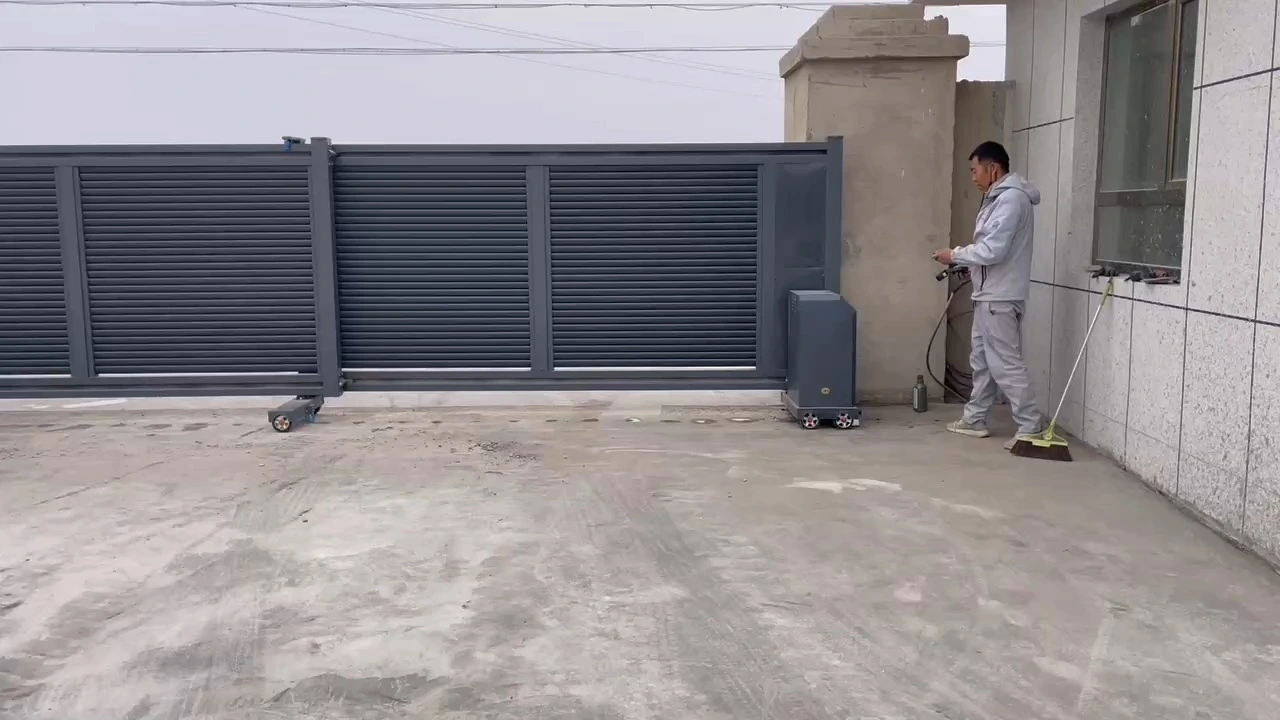 Waterproof Aluminum Alloy Remote Control Sliding Gate 1