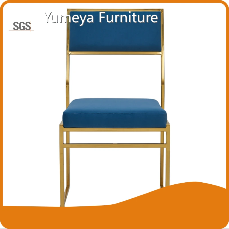 Yumeya Furniture Brand H900*SH470*W450*D555mm Can Be Stacked 5 Pcs Stainless Steel Banquet Cha... 1