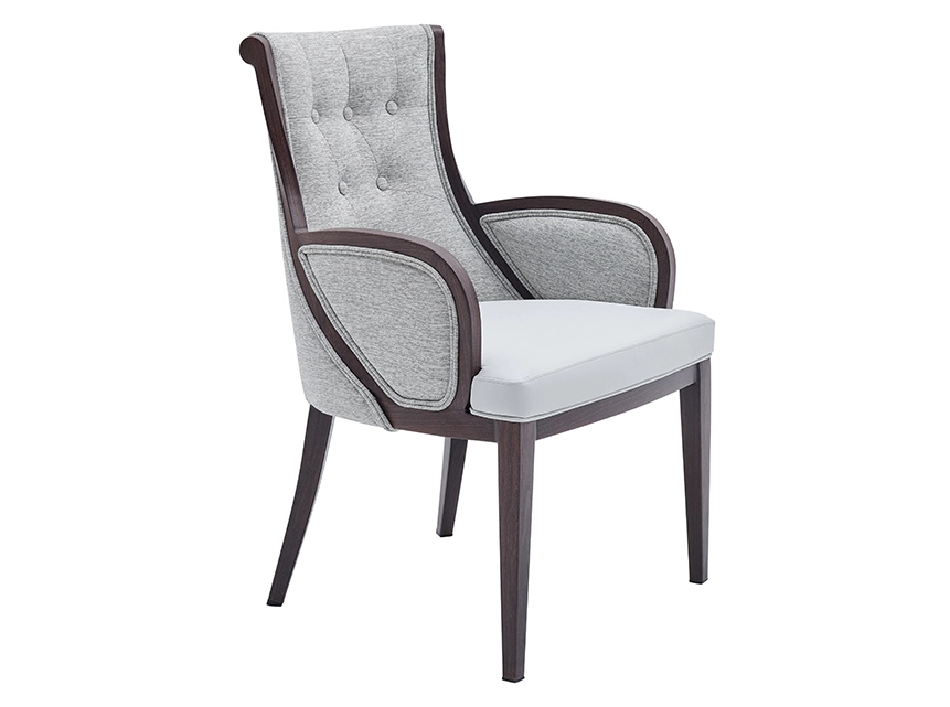 Retro Style Metal Wood Grain Armchair Para sa Matatanda YW5527 Yumeya 1