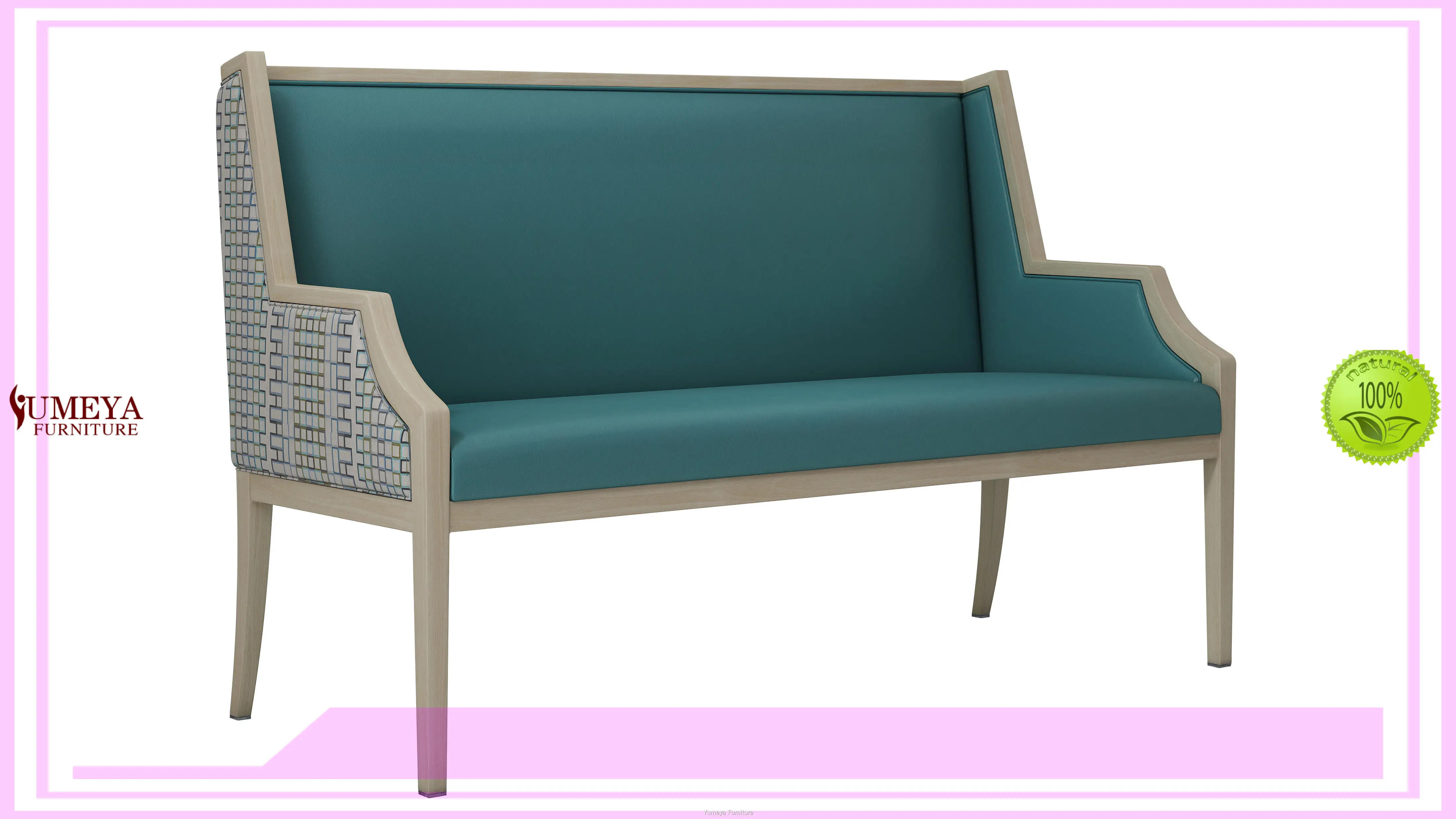 Yumeya Furniture | Customized blue two seater sofa for senior living factory price 1