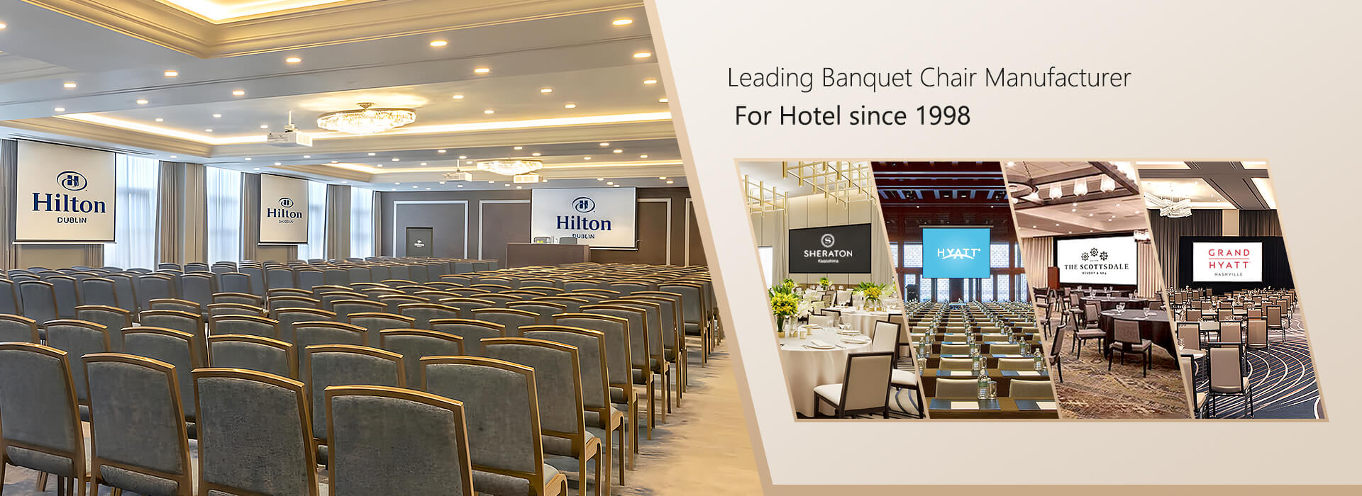 
Dodavatel banketového nábytku pro hotel Marriott
