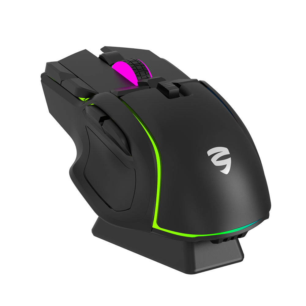 Док-станция KY-M1052 Беспроводная игровая мышь 2,4G+BT+USB Док-станция ...