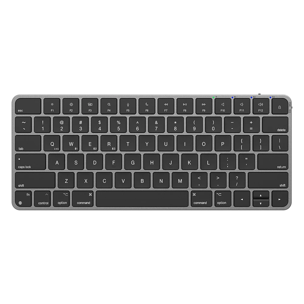 KY-X211 Large capacity rechargeable battery BT+2.4G Scissors structural keyboard Ultrathin aluminum keyboard wireless office domestic 1