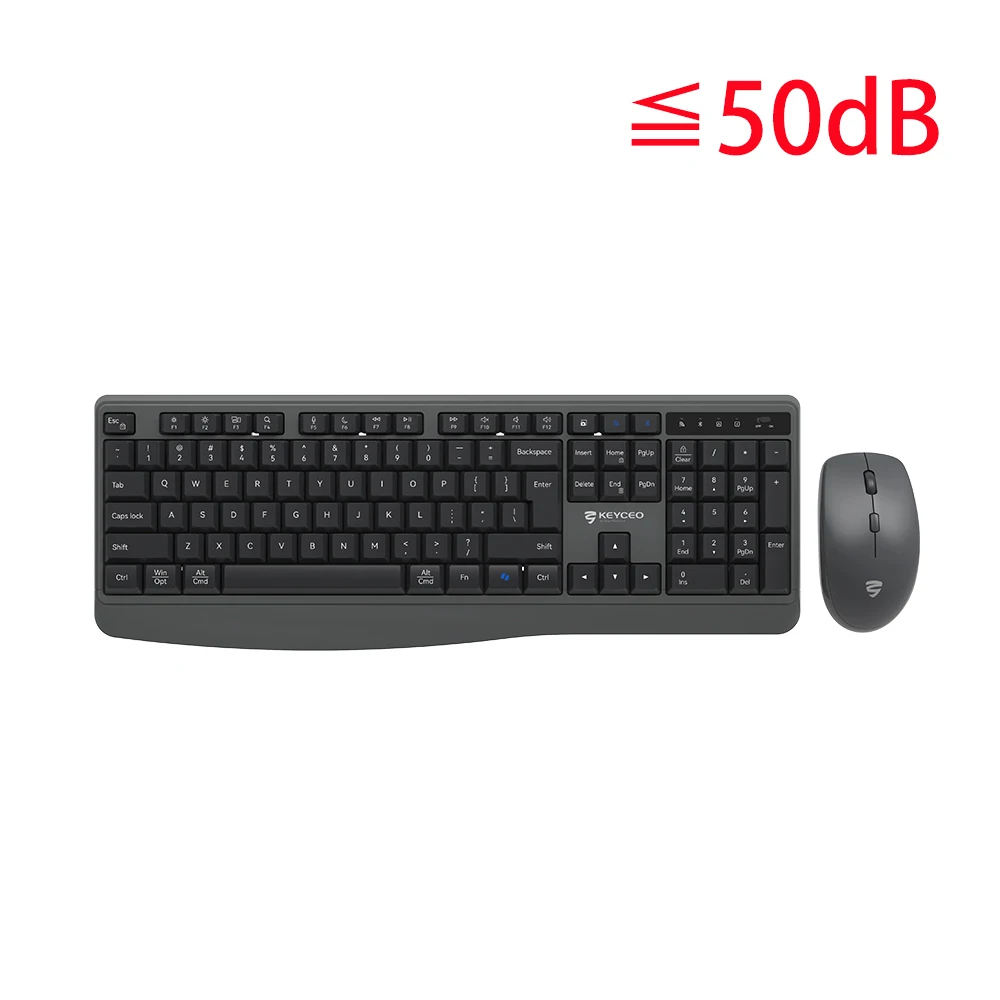 KY-4650WB Silent Wireless Keyboard Mouse Combo - New Upgrade with Full Size Keyboard Long Battery Life Stable Durable 1