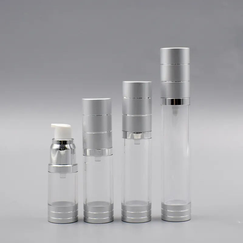 Luxury Silver Airless Lotion Bottles - 10/15/20/30ml 3