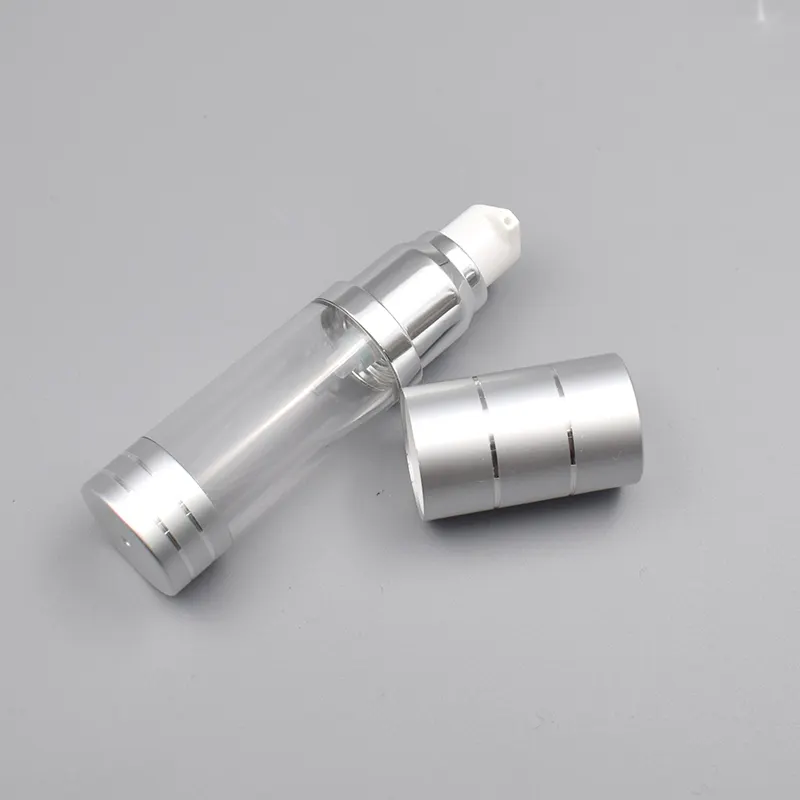 Luxury Silver Airless Lotion Bottles - 10/15/20/30ml 4