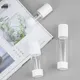 50ml Clear Plastic Airless Bottle with Silver Over Cap & Pump 3