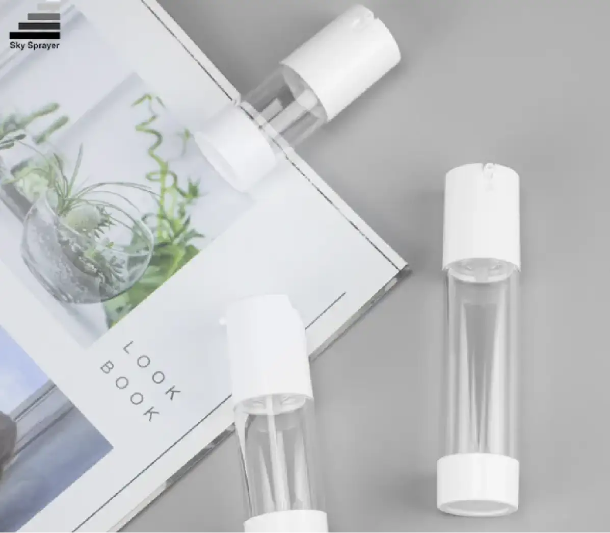 Airless Pump Bottle Clear AS Plastic Lotion Bottle 15/30/50ml 1